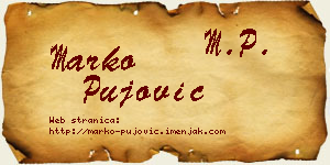 Marko Pujović vizit kartica